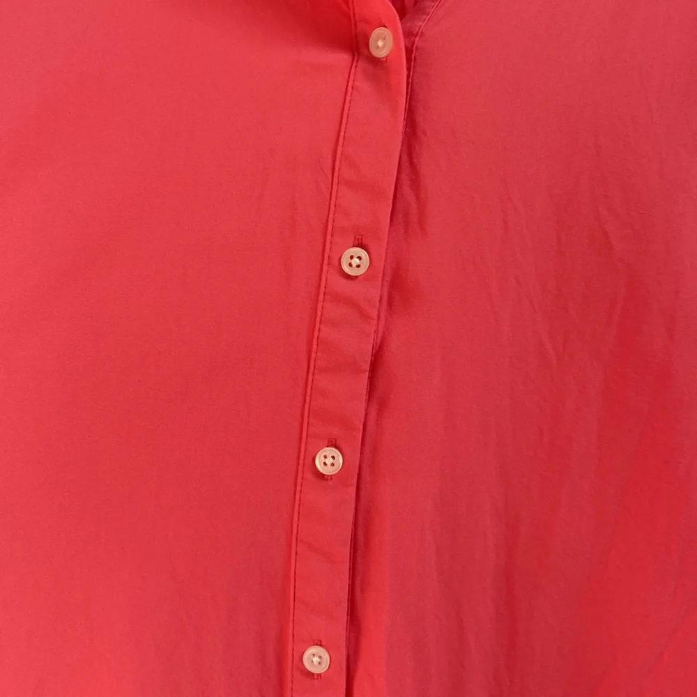 LOFT sleeveless button blouse, coral color, medium - Picture 3 of 5